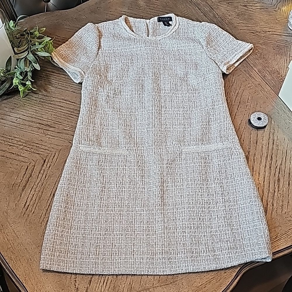 Tahari size S tweed sheath dress